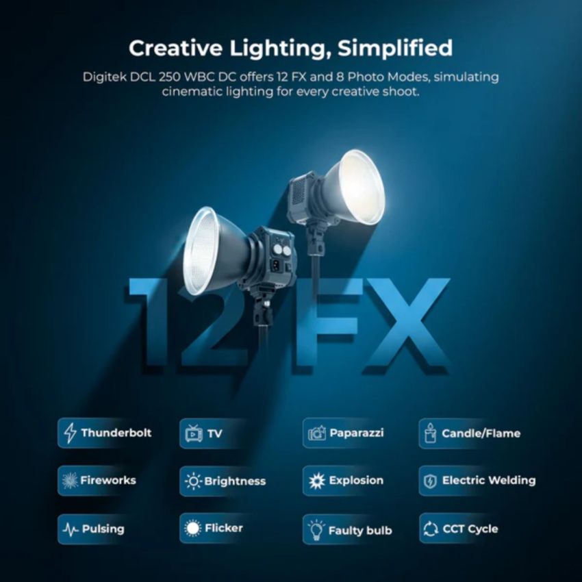 DigiTek DCL-250 WBC DC Bi-Color Video Light