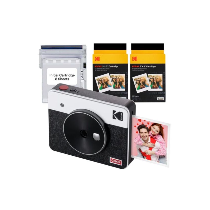 Kodak C300R Mini Shot 3 Retro Camera + Printer Bundle