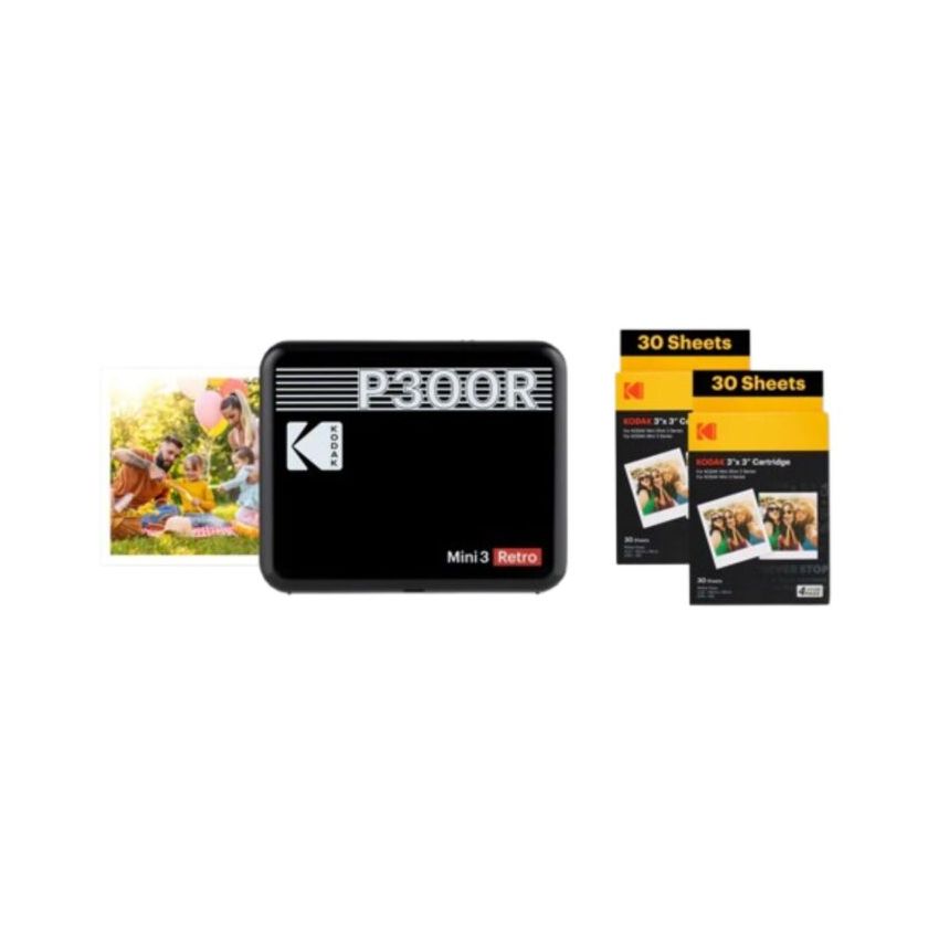 Kodak P300R Mini 3 Retro Printer Bundle