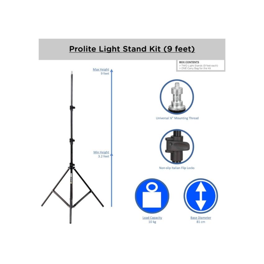 Prolite LSK-001 Light Stand Kit With Bag