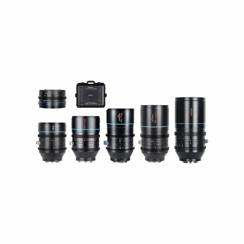 Sirui Venus T2.9 Anamorphic 5 Lens Kit with 1.25x Adapter